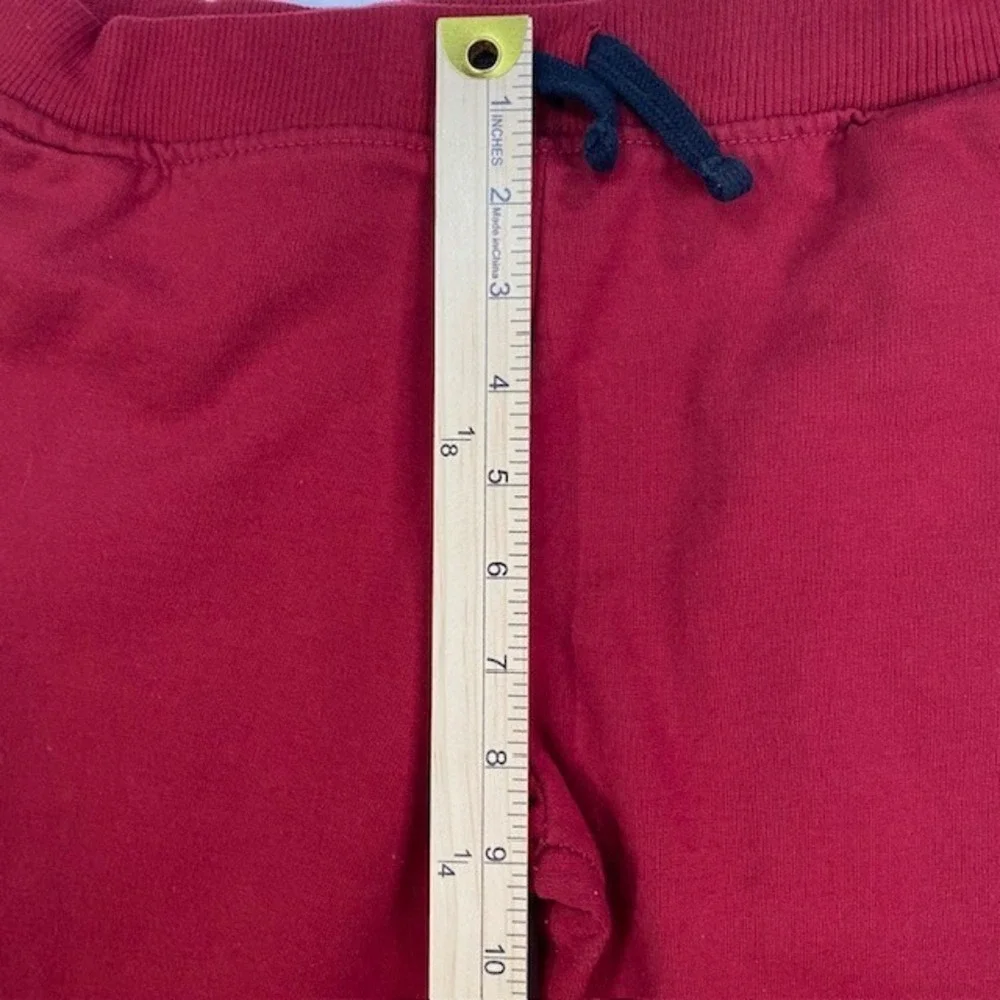 True Religion Mens‎ Red Script Logo Fleece Jogger Sweatpants Size Large